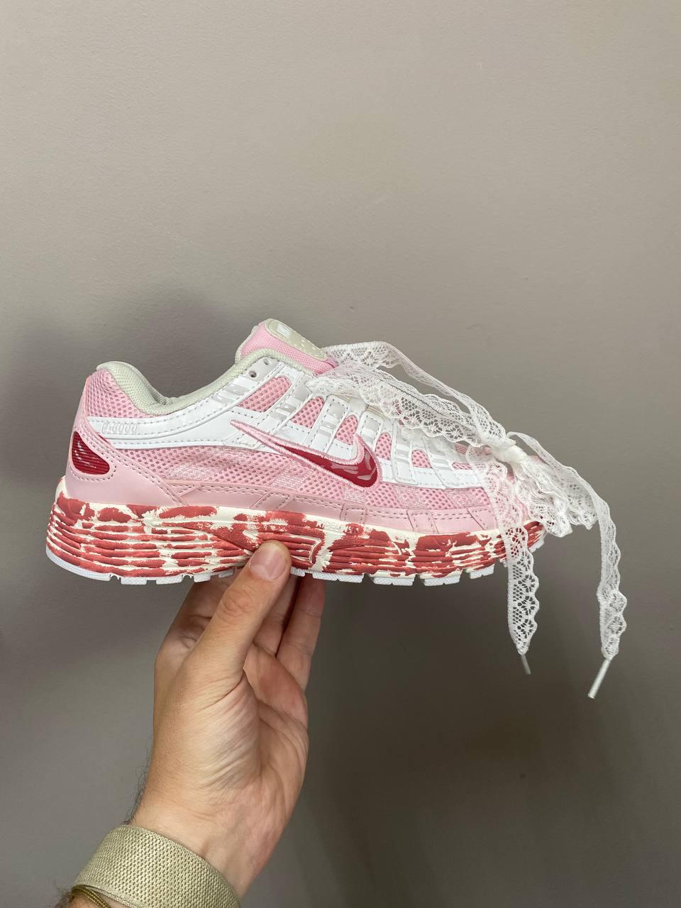Рожеві текстильні жіночі кросівки Nike P-6000 Custom Pink Демісезонні кросівки Найк Аїр Макс, фото 1