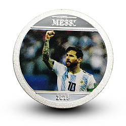 Сувенірна монета серія Леонель Мессі "Lionel Messi" 2018г (No10) сльвер