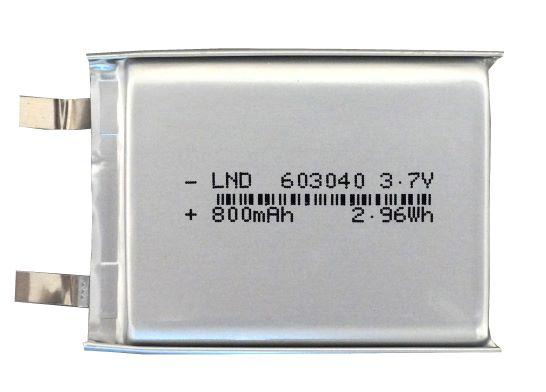 Акумулятор літієво-полімерний 800 mAh 3.7v 603040 для MP3 плеєрів, навігаторів, відеореєстраторів без BMS, фото 1