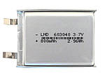 Акумулятор літієво-полімерний 800 mAh 3.7v 603040 для MP3 плеєрів, навігаторів, відеореєстраторів без BMS