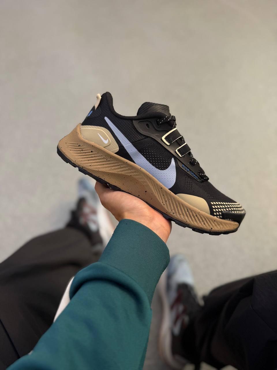 Чорні текстильні чоловічі кросівки Nike Pegasus Trail 3 Black/Brown Найк Пегасус демісезонні, фото 1