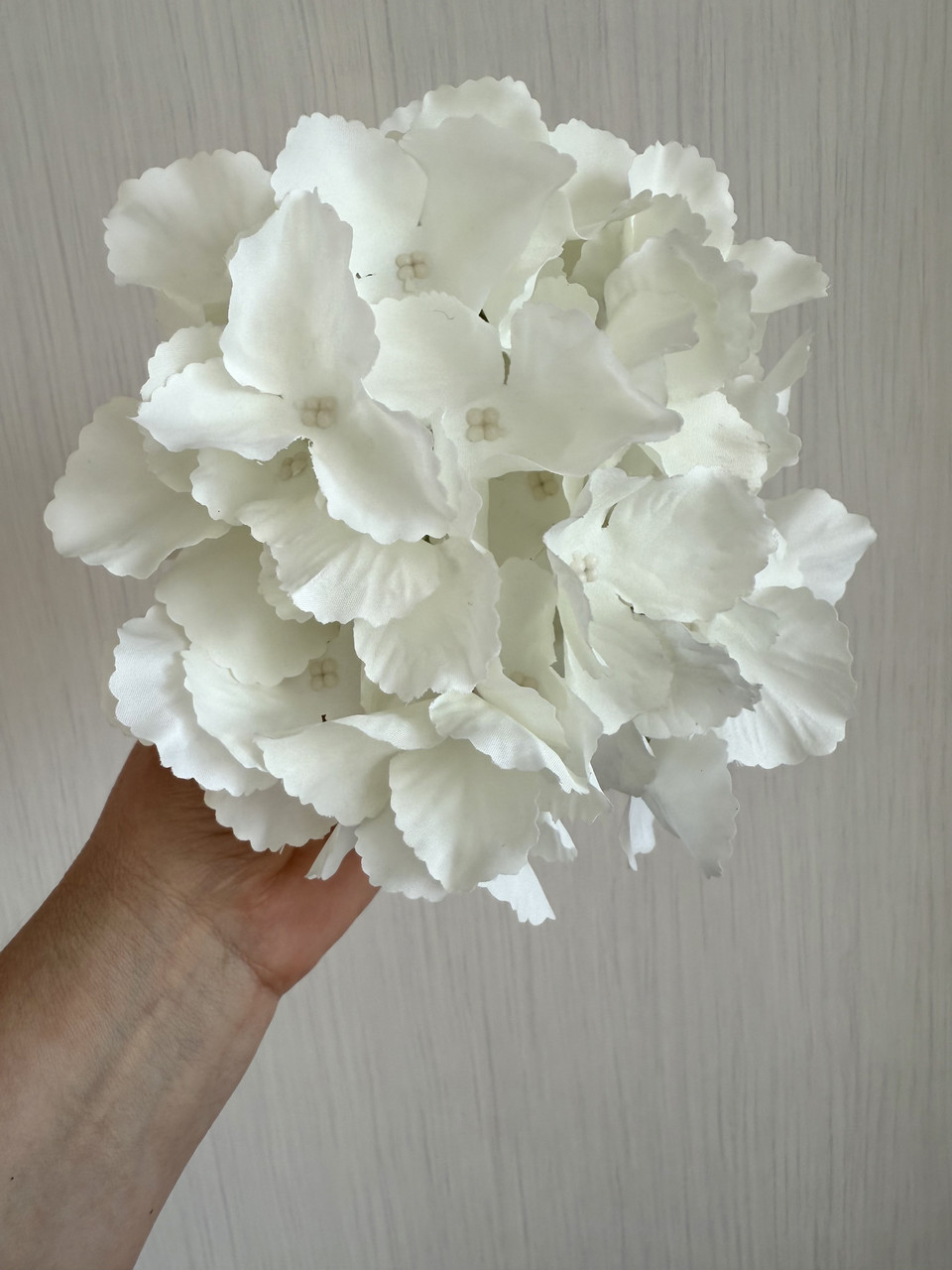 Штучна гортензія . Голівка штучної гортензії ( біла , 17 см ), фото 1