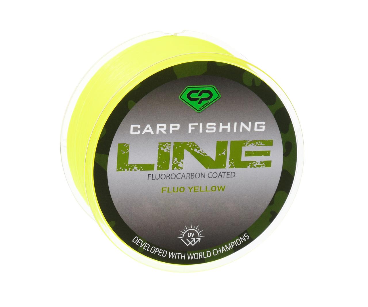 Волосінь Carp Pro Diamond Carp Fishing Line Fluorocarbon Coated Fluo Yellow 300 м 0.261мм арт CP5103-025