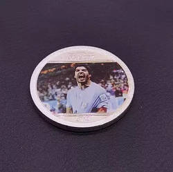 Сувенірна монета серія футбол "Луис Суарес" 2018г (No9) сльвер