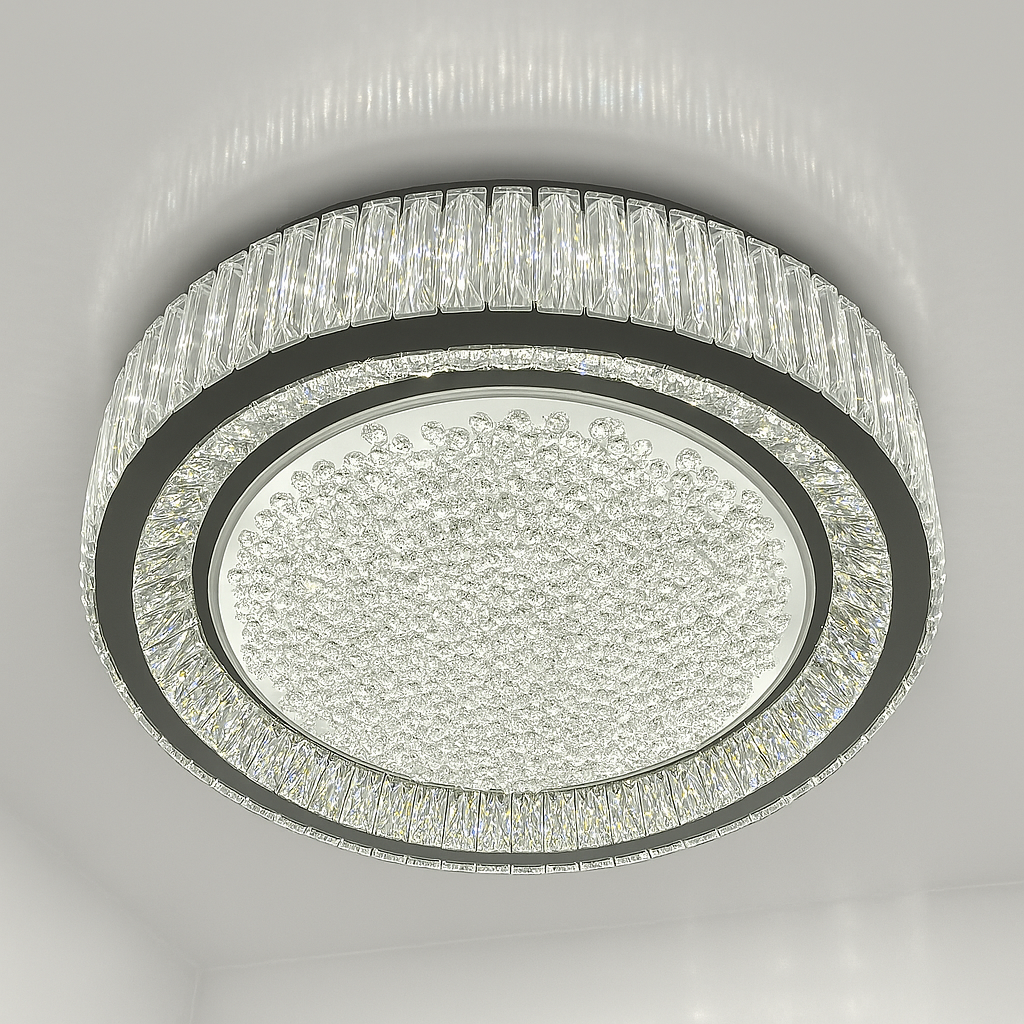 Кришталева Лед люстра Linisoln 160W до 25 м² колір Хром 3095-600, фото 1