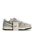 Сірі жіночі кросівки Жіночі кросівки Nike SB Dunk 85 Double Swosh Light Grey Mint - демісезонні найк данк, фото 3
