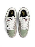 Сірі жіночі кросівки Жіночі кросівки Nike SB Dunk 85 Double Swosh Light Grey Mint - демісезонні найк данк, фото 7