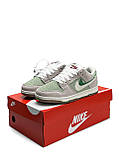 Сірі жіночі кросівки Жіночі кросівки Nike SB Dunk 85 Double Swosh Light Grey Mint - демісезонні найк данк, фото 8