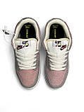 Рожеві жіночі кросівки Жіночі кросівки Nike SB Dunk 85 Double Swosh Grey Pink White - демісезонні найк данк, фото 6