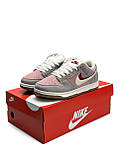 Рожеві жіночі кросівки Жіночі кросівки Nike SB Dunk 85 Double Swosh Grey Pink White - демісезонні найк данк, фото 7
