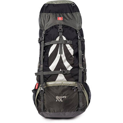 Рюкзак туристичний Naturehike NH70B070-B, 70 л + 5 л, чорно-сірий, фото 1