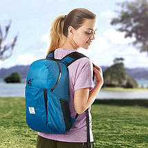 Рюкзак компактний Naturehike Ultralight NH17A017-B 22 л, блакитний, фото 5