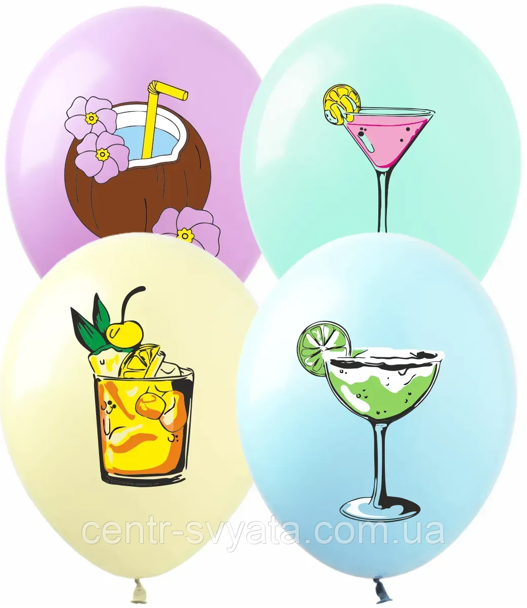 Латексна кулька Show 12"(30 см) Коктейлі