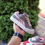 Сірі Замшеві жіночі кросівки Puma Suede XL Crush Preserves сірі з пудрой / Демісезонні кеди Пума Сьюд, фото 4