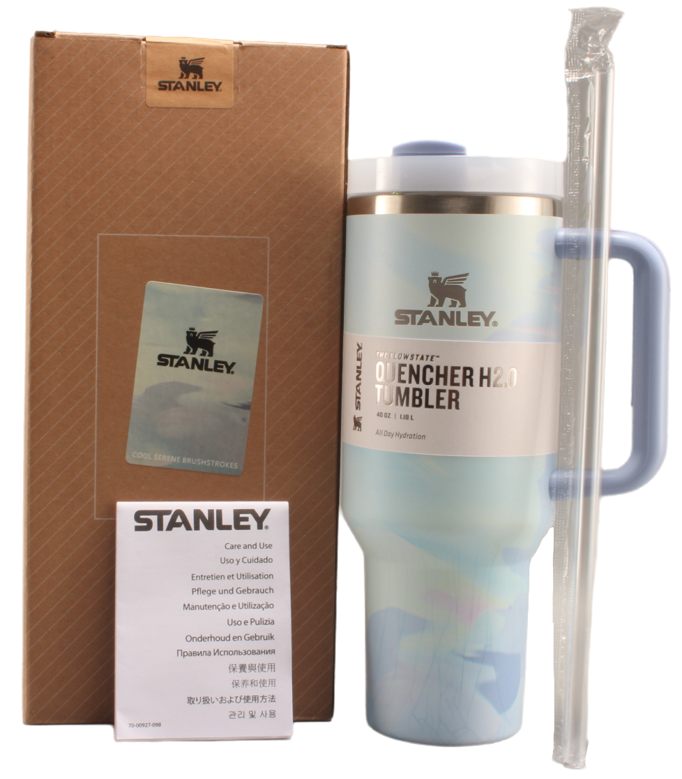 Термос термочашка Stanley Quencher H2.0 Tumbler з нержавіючої сталі Cool Serene 1,18 л KT6007850, фото 1