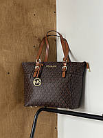 Сумка Michael Kors Charlotte Top Zip Tote Shoulder Bag коричневий Є