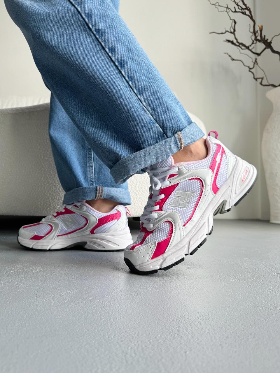 Рожеві Жіночі текстильні кросівки New Balance 530 White/Pink / Демісезонні Нью Беланс 530, фото 1