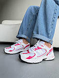 Рожеві Жіночі текстильні кросівки New Balance 530 White/Pink / Демісезонні Нью Беланс 530, фото 6