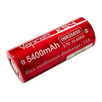 Акумулятор Vapcell Li-ion 26650 5400mAh 15A 3,7V (INR26650 K54)