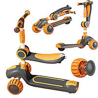 Складаний самокат VEN-F003 Самокат 3-колісний дитячий зі світлом до 25 кг Самокат із сидінням Дитячий самокат біговел 5 в 1