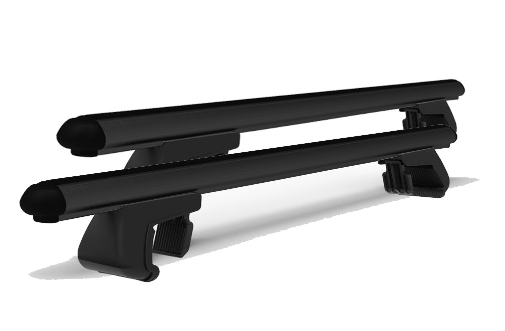 Багажник Kia Stonic 2017- на рейлінги чорний V-120-2018, фото 1