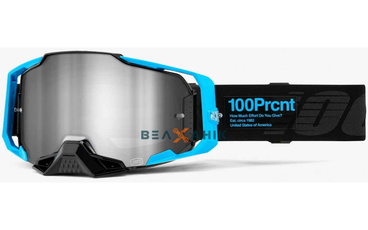 Окуляри кросові 100% ARMEGA Barely 2 Mirror Silver Lens/Mirror Lens, фото 1