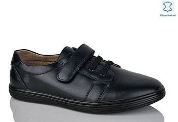 Туфлі підліткові " ШКІРА " 8 пар у ящику синього кольору 36-41