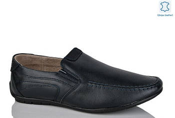 Туфлі підліткові " ШКІРА " 8 пар у ящику синього кольору 36-41