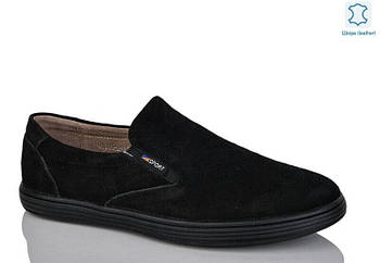 Туфлі підліткові " ШКІРА " 8 пар у ящику чорного кольору 36-41