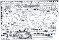 Линейка офицерская трафарет 20х28,5 см Образца НАТО