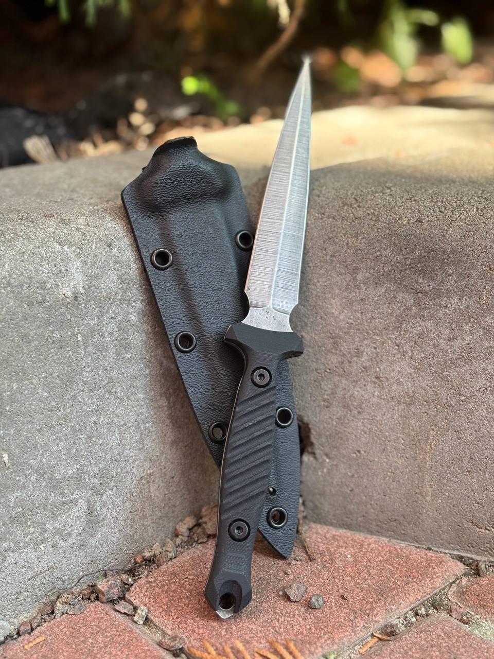 Кинжал ручної роботи «Скорпіон #3» з чохлом з кайдекса 50Х14МФ/59 HRC., фото 1