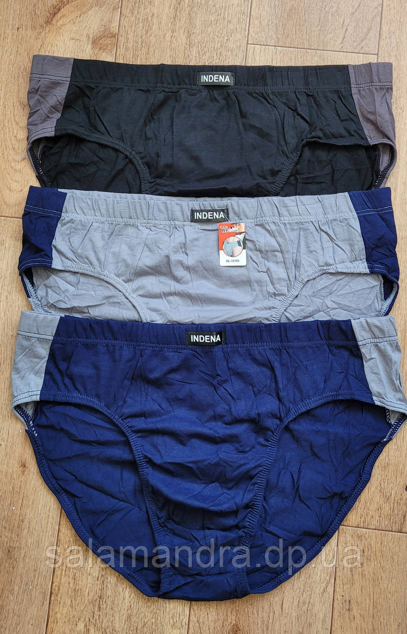 Чоловічі труси плавки батал, набір 3 шт. Indena, чоловіча спідня білизна. бавовна 5XL р, фото 1