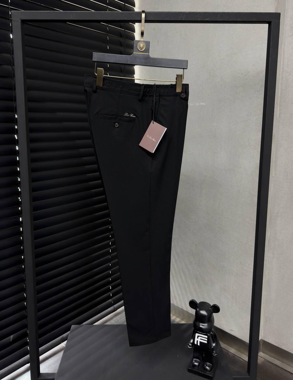 Чоловічі штани LORO PIANA CK9978 чорні, фото 1