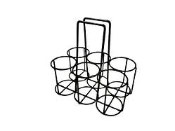 Кошик під вино DR Black на 6 пляшок металевий дріт з порошковою фарбою (9500807202)
