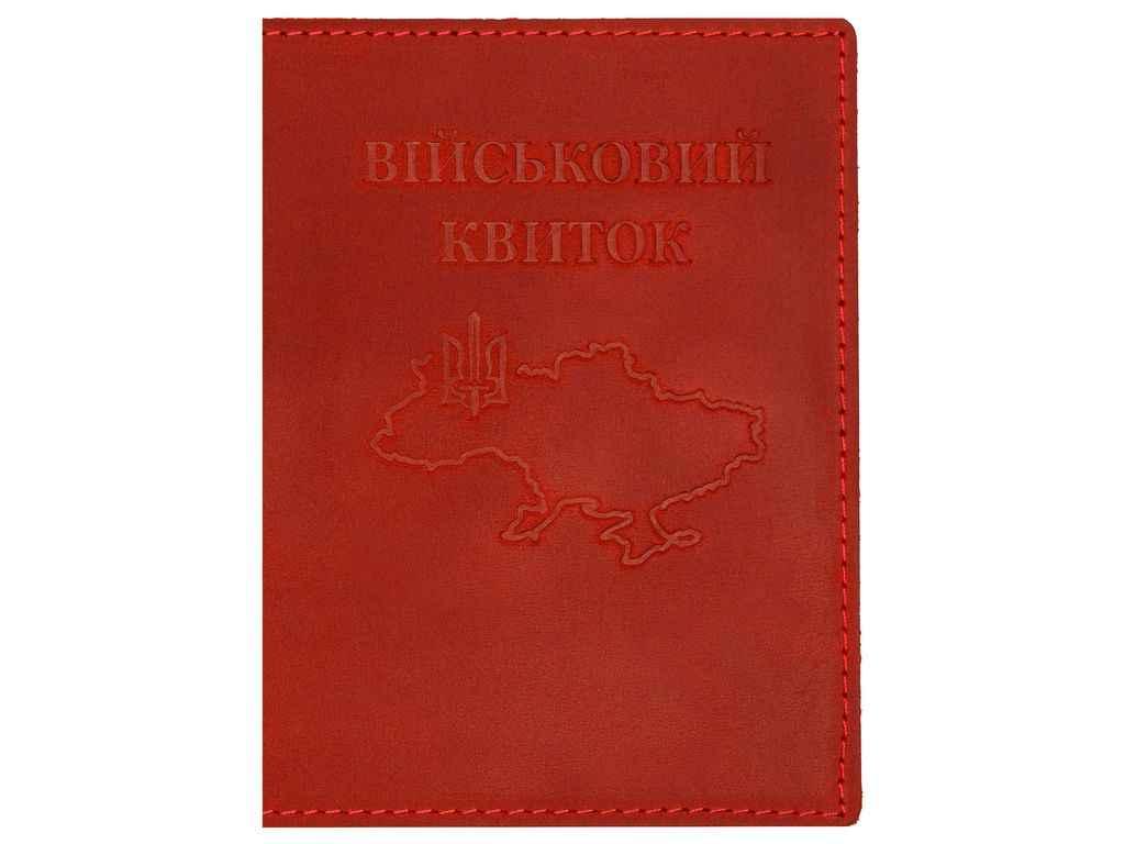 Обкладинка на військовий квиток 10013 CRAZY червоний ТМ ВІРНИЙ ДРУГ BP, фото 1