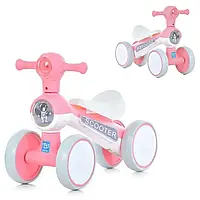 Каталка-толокар з музикою для дівчинки, біговел зі світною фарою family