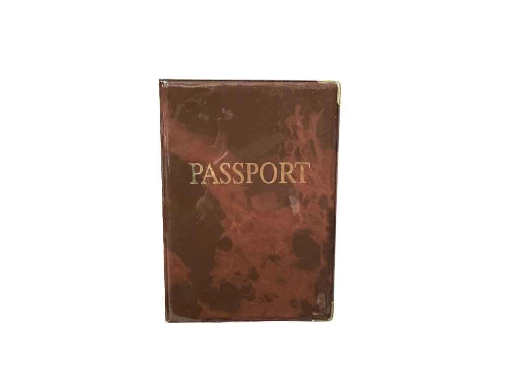 Обкладинка для закордонного паспорта коричневий 05-Ра Глянець ТМ Tascom BP, фото 1