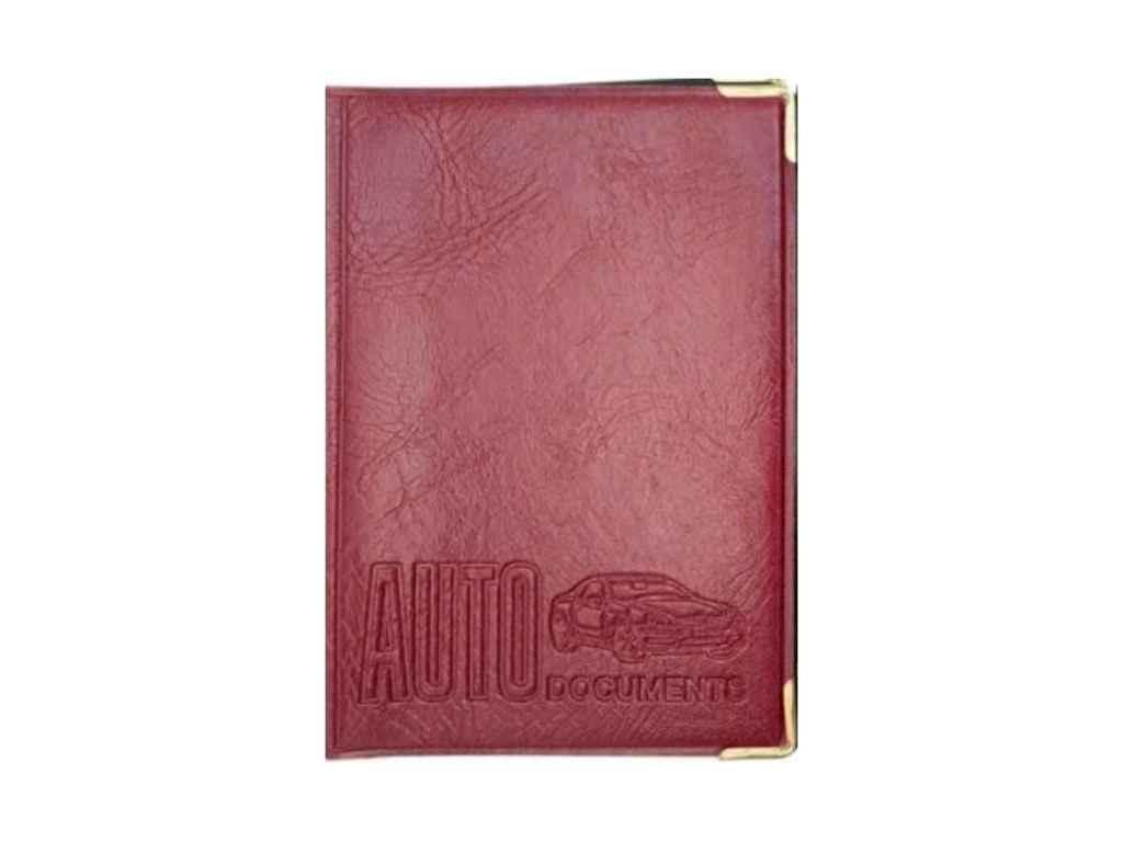 Обкладинка для автодокументів (права/техпаспорт) 103-Aв червоний Petek МІНІ шкірозамінник ТМ Tascom BP, фото 1