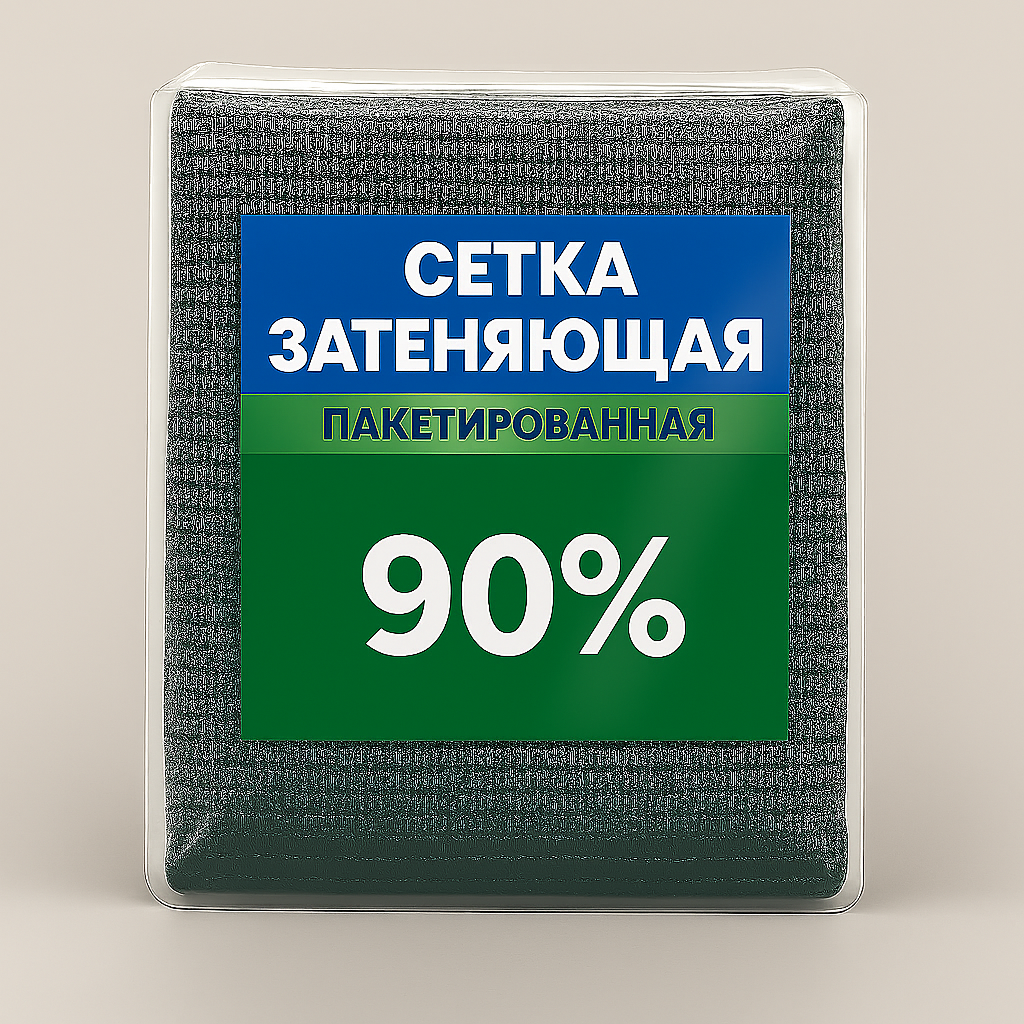 Сонцезахисна сітка 4×10 м • 90% тіні • Упакована • Для теплиць, дачі, навісів і фасадів
