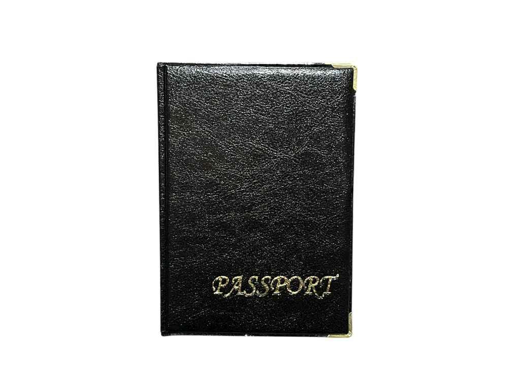 Обкладинка для закордонного паспорта чорний 06-Ра Золото ТМ Tascom BP, фото 1
