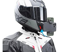 Кріплення тримач для телефону на шолом дорожній або ендуро для зйомки на смартфон