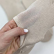 Сліди жіночі з сіткою бавовняні Krokus (бежевий), фото 3