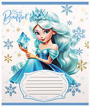 Зошит учнівський Leader 12 аркушів Снігова королева А5 клітинка