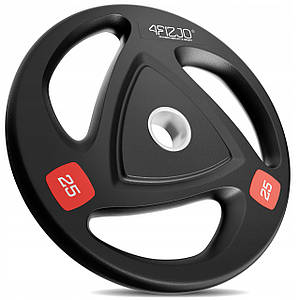 Диск олімпійський 4FIZJO 1 x 25 кг 51 мм металевий, прогумований Black (P-5905973401302)