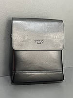 Чоловіча вертикальна сумка POLO шкіряний клапан (гуртом/роздріб)