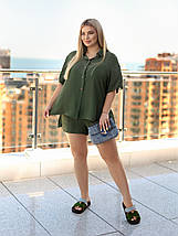 Костюм жіночий шорти і сорочка "Costa" | Норма і батал, фото 4