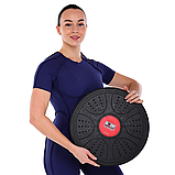 Диск балансувальний 40 см з регулюванням висоти BALANCE BOARD BODY SCULPTURE SXBB-6360-B Чорний, фото 8