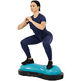 Напівсфера для фітнесу Balance Trainer LiveUp LP8216 Синьо-чорна, фото 6