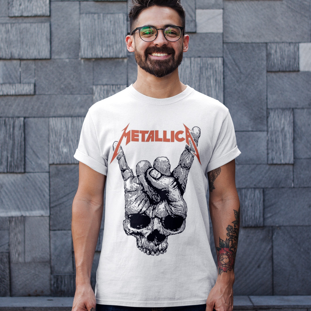 Футболка RWB - Metallica - Skull Sign of the Horns, фото 1