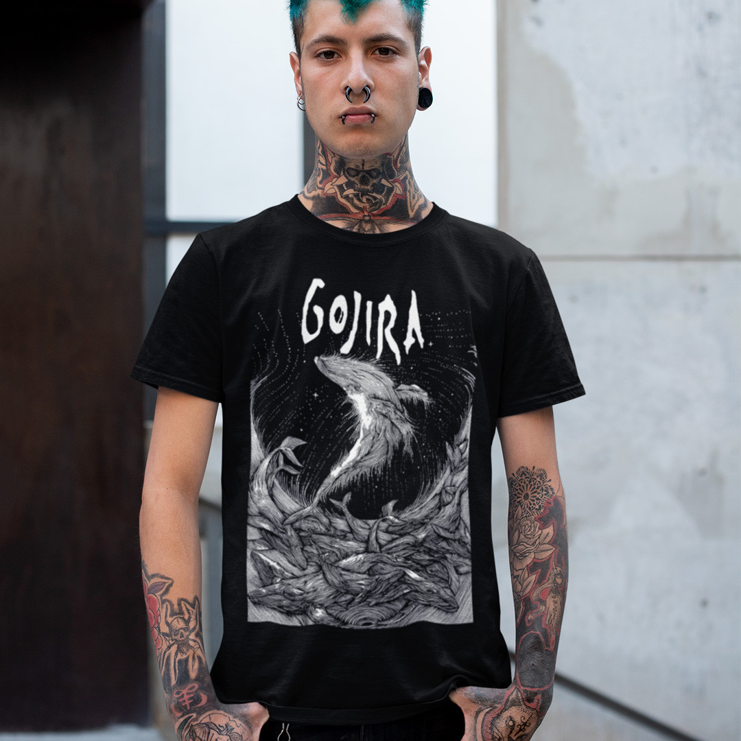 Футболка RWB - Gojira - Wood Bllock Whales, фото 1